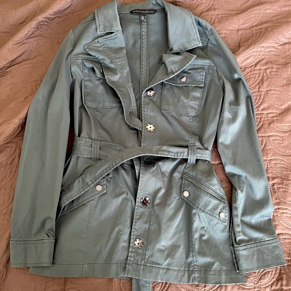 Olive green army style jacket